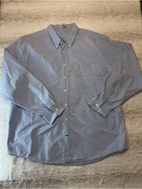 Old navy xxl cotton Light Blue & white Men's Button-Down Shirt pin stripe